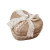Marooma Linen Heart Shaped Ring Box,Wedding Ring Jewelry Box,Wedding Engagement Ring Box Gift Ceremony,Proposal Ring Box Jewelry Storage Box Ring Bearer Box view 1