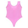 Hedmy Women's Shiny Glossy One Piece Bikini Swimsuit High Cut Thong Gymnastics Leotard Bodysuit Pink X-Large view 4