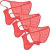Botmois Men's See-throuhg Cheeky Briefs Bikini String Panties Pucker Back Bikini Briefs Sexy Sheer Underwear 3 Pack(Orange Red) L view 1