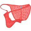 Botmois Men's See-throuhg Cheeky Briefs Bikini String Panties Pucker Back Bikini Briefs Sexy Sheer Underwear 3 Pack(Orange Red) L view 4