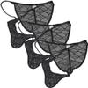 Botmois Men's See-throuhg Cheeky Briefs Bikini String Panties Pucker Back Bikini Briefs Sexy Sheer Underwear 3 Pack(Black) XL view 1