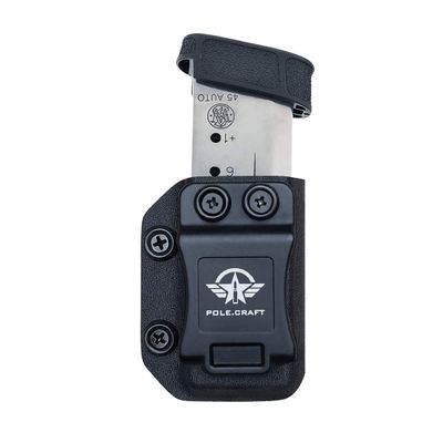 Pole.Craft IWB/OWB Magazine Holster Kydex - Mag Carrier - for: M&P Shield .45 Magazine/Single Stack Magazine (M&P Shield .45 Mag)
