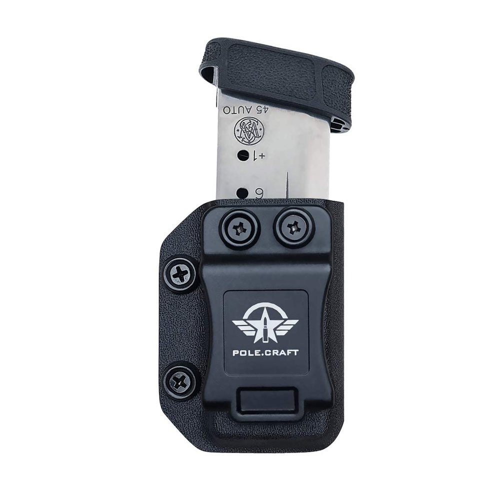 Pole.Craft IWB/OWB Magazine Holster Kydex - Mag Carrier - for: M&P Shield .45 Magazine/Single Stack Magazine (M&P Shield .45 Mag)