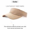 AZJ Sun Visor Hats for Women Men Adjustable UV Protection Outdoor Sports Golf Running Sun Caps (US, Numeric, 6 1/2, Black,White,Khaki,Grey) view 2