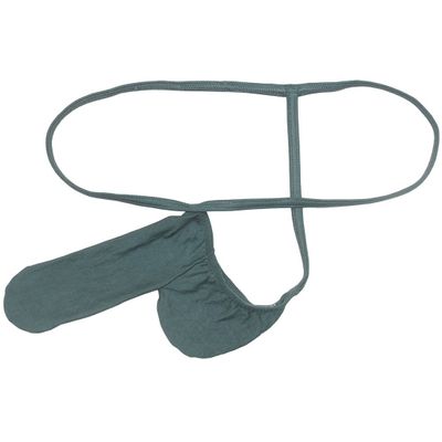 Botmois Sexy Men's Modal String Thong Underwear Bulge Pouch G-String Minimal Coverage Underpants Dark Green L