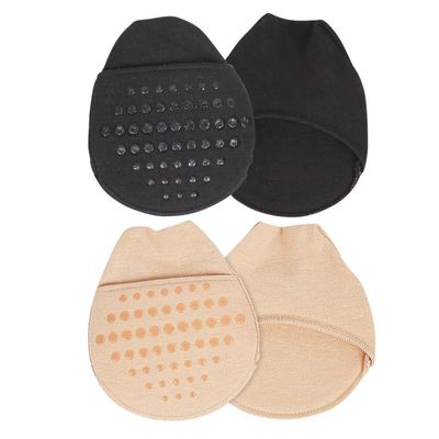 EXCEART Toe Topper Socks Half Socks 2 Pairs Black Skin Color