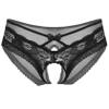 Hedmy Men's Sexy Lingerie Sissy Gay Thongs Briefs Underwear Bow Ultra Low Rise Crossdresser Panties Black Large view 1