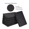 uxcell Treadmill Mat-4.7"x3.2" Exercise Equipment Mat for Floor Protection Sound Reduction, Black Blue 6Pcs view 3