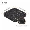 uxcell Treadmill Mat-3.9"x3.9" Exercise Equipment Mat for Floor Protection Sound Reduction, Black White 6Pcs view 2