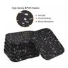 uxcell Treadmill Mat-3.9"x3.9" Exercise Equipment Mat for Floor Protection Sound Reduction, Black White 6Pcs view 3