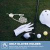NOLITOY 2pcs Golf Glove Holder Glove Gloves Keeper Gloves Shaper Tool Glove Holder with Buckle Glove Dryer Glove Retaining Bracket Gloves Holder Equipment Frame Lovers Goalkeeper White Abs view 3