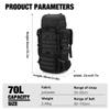 Mardingtop 70L Military Internal Frame Backpack for Hunting,Camping,Hiking Rucksack Backpacking Backpack with Rain Cover view 2