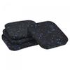 uxcell Treadmill Mat-3.9"x3.9" Exercise Equipment Mat for Floor Protection Sound Reduction, Black Blue 4Pcs view 1