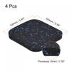 uxcell Treadmill Mat-3.9"x3.9" Exercise Equipment Mat for Floor Protection Sound Reduction, Black Blue 4Pcs view 2