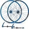 Wheelset 26Inch Bicycle Wheelset,Double Wall Alloy Rims Disc Brake 32H MTB Bike Front and Rear Wheel Cassette Fiywheel Hub 7/8/9/10 Speed Road Wheel (Color : Blue, Size : 26inch) view 1