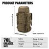 Mardingtop 70L Military Internal Frame Backpack for Hunting,Camping,Hiking Rucksack Backpacking Backpack with Rain Cover view 2