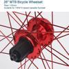 Wheelset 26Inch Bicycle Wheelset,Double Wall Alloy Rims Disc Brake 32H MTB Bike Front and Rear Wheel Cassette Fiywheel Hub 7/8/9/10 Speed Road Wheel (Color : Red, Size : 26inch) view 2