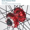 Wheelset 26Inch Bicycle Wheelset,Double Wall Alloy Rims Disc Brake 32H MTB Bike Front and Rear Wheel Cassette Fiywheel Hub 7/8/9/10 Speed Road Wheel (Color : Red, Size : 26inch) view 3