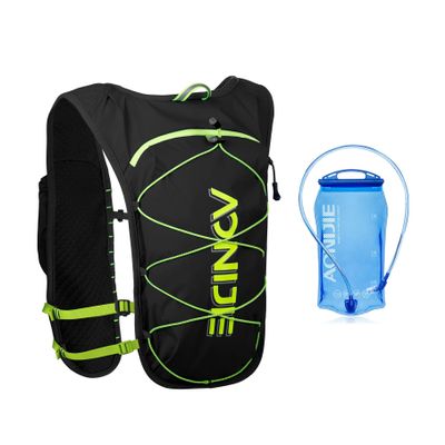 Hydration Pack Backpack 5L Running Hydration Vest Cycling Water Rucksack Trail Marathon Race Ultra Light Black with 1.5L Bladder