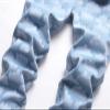 Maiyifu-GJ Men's Stretch Printed Ripped Jeans Distressed Skinny Washed Denim Pants Tie Dye Slim Fit Hip Hop Jean Trousers (Blue 1,32) view 3
