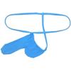 Botmois Sexy Men's Modal String Thong Underwear Bulge Pouch G-String Minimal Coverage Underpants Lake Blue M view 1