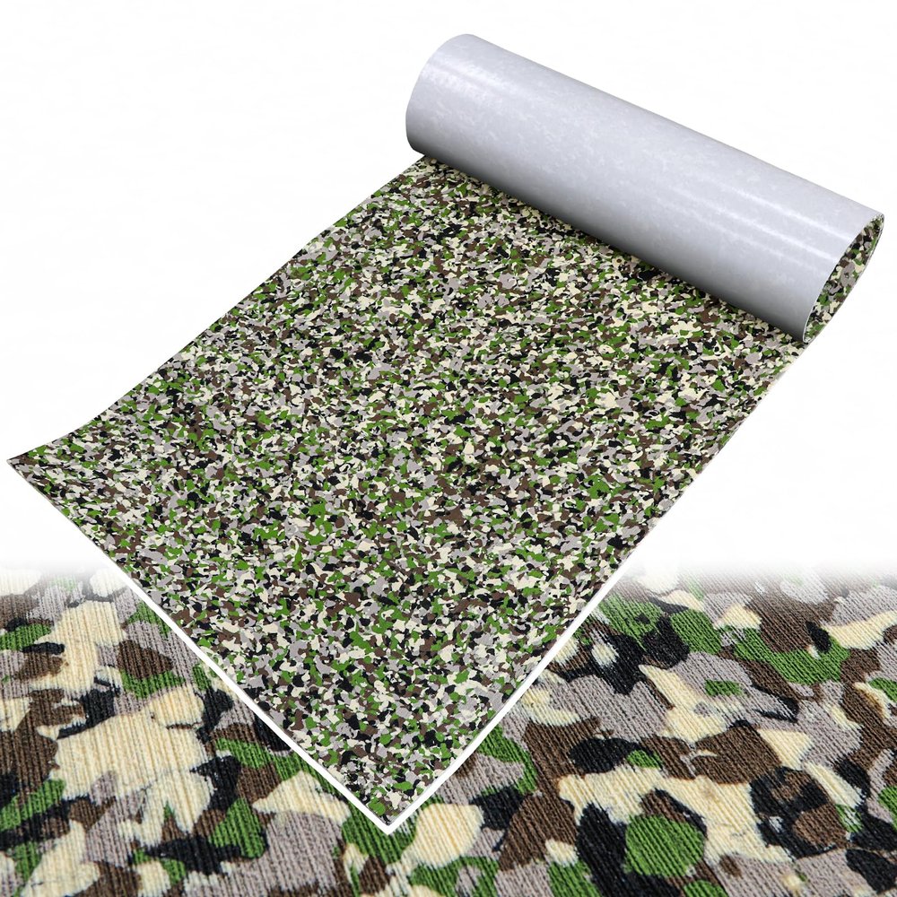 Boat Flooring Foam Camo Boat Decking Self Adhesive Marine Non Slip Mats 94.5"x16.1" Marine Foam Decking for Yacht Fishing Boat Kayak Deck Cooler Tops Pontoon Cooler Tops Golf Cart RV Flooring and More