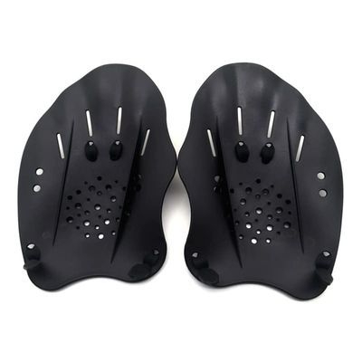 Kocome Swimming Paddles w/ Adjustable Straps Professional Swim Hand Paddles Swimming Fins for Training Power Strength Technique Black