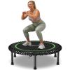 BCAN 40" Adult Fitness Trampoline with Durable Bungees, Stable & Quiet Exercise Rebounder,Great Mini Trampoline for Indoor/Garden Workout - Green view 1