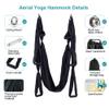 Aerial Yoga Hammock 6 Handle Set - Antigravity Yoga, Inversion Exercises, Improved Flexibility & Core Strength (Black) view 2