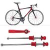 Tiiyee Bike Axle Quick Release Skewer, Aluminum Alloy Bike Wheel Hub Skewers Bicycl Anti Theft Wheels Security Locking Bicycl Parts for Road Mountain Bike(red) view 2