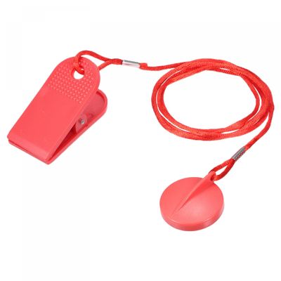 uxcell Fitness Magnet Key, 32mm Dia. Shell, 28mm Dia. Magnet, Universal Safety Lock for Most Treadmill, Red