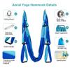 Aerial Yoga Hammock 6 Handle Set - Antigravity Yoga, Inversion Exercises, Improved Flexibility & Core Strength (Double Blue) view 2