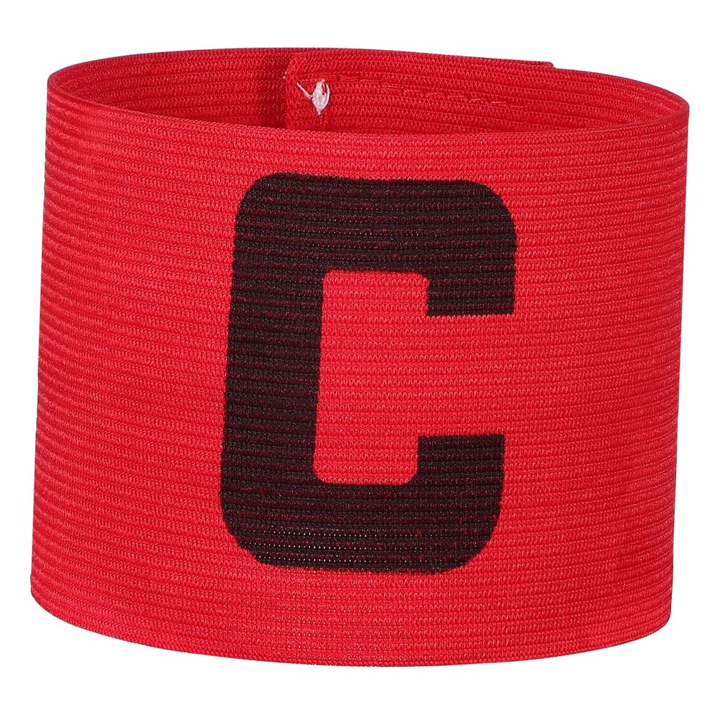 FAVOMOTO Soccer Captain Armbands Football Elastic Captain Armband Adjustable Basketball Player Bands Athletic Accessories for Youth Adult Red