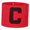 FAVOMOTO Soccer Captain Armbands Football Elastic Captain Armband Adjustable Basketball Player Bands Athletic Accessories for Youth Adult Red view 1