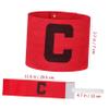FAVOMOTO Soccer Captain Armbands Football Elastic Captain Armband Adjustable Basketball Player Bands Athletic Accessories for Youth Adult Red view 3