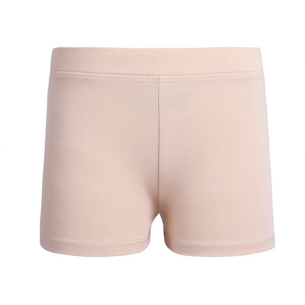Jowowha Kids Girls Solid Athletic Boy-Cut Shorts Stretch Gymnastic Dance Yoga Training Activewear Bike Shorts Nude 16 Years