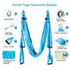 Aerial Yoga Hammock 6 Handle Set - Antigravity Yoga, Inversion Exercises, Improved Flexibility & Core Strength (Sky Blue) view 3