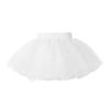 easyforever Kids Flower Girls Puffy 3 Hoops Waist Drawstring Petticoat Wedding Pageant Party Dress Crinoline Underskirt 4 Layer White 11-16 Years view 2