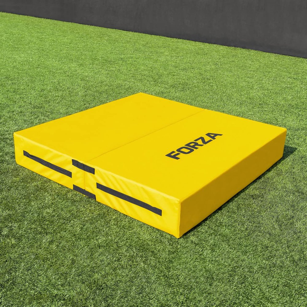 FORZA Rugby Crash Mats - Small (71in x 46in x 12in) | Folding Rugby Training Equipment | Yellow/Black