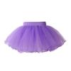 easyforever Kids Flower Girls Puffy 3 Hoops Waist Drawstring Petticoat Wedding Pageant Party Dress Crinoline Underskirt 4 Layer Purple 6-11 Years view 2