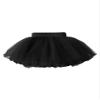 easyforever Kids Flower Girls Puffy 3 Hoops Waist Drawstring Petticoat Wedding Pageant Party Dress Crinoline Underskirt 4 Layer Black 11-16 Years view 3