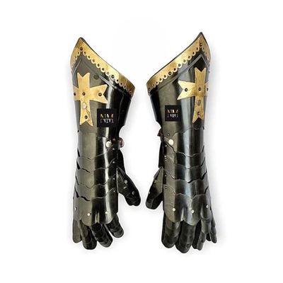 Knight Antique Gauntlet Armor Fully Functional Finger Armor Cosplay LARP