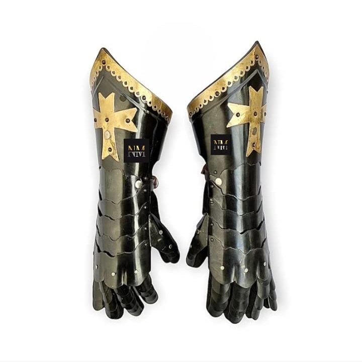 Knight Antique Gauntlet Armor Fully Functional Finger Armor Cosplay LARP