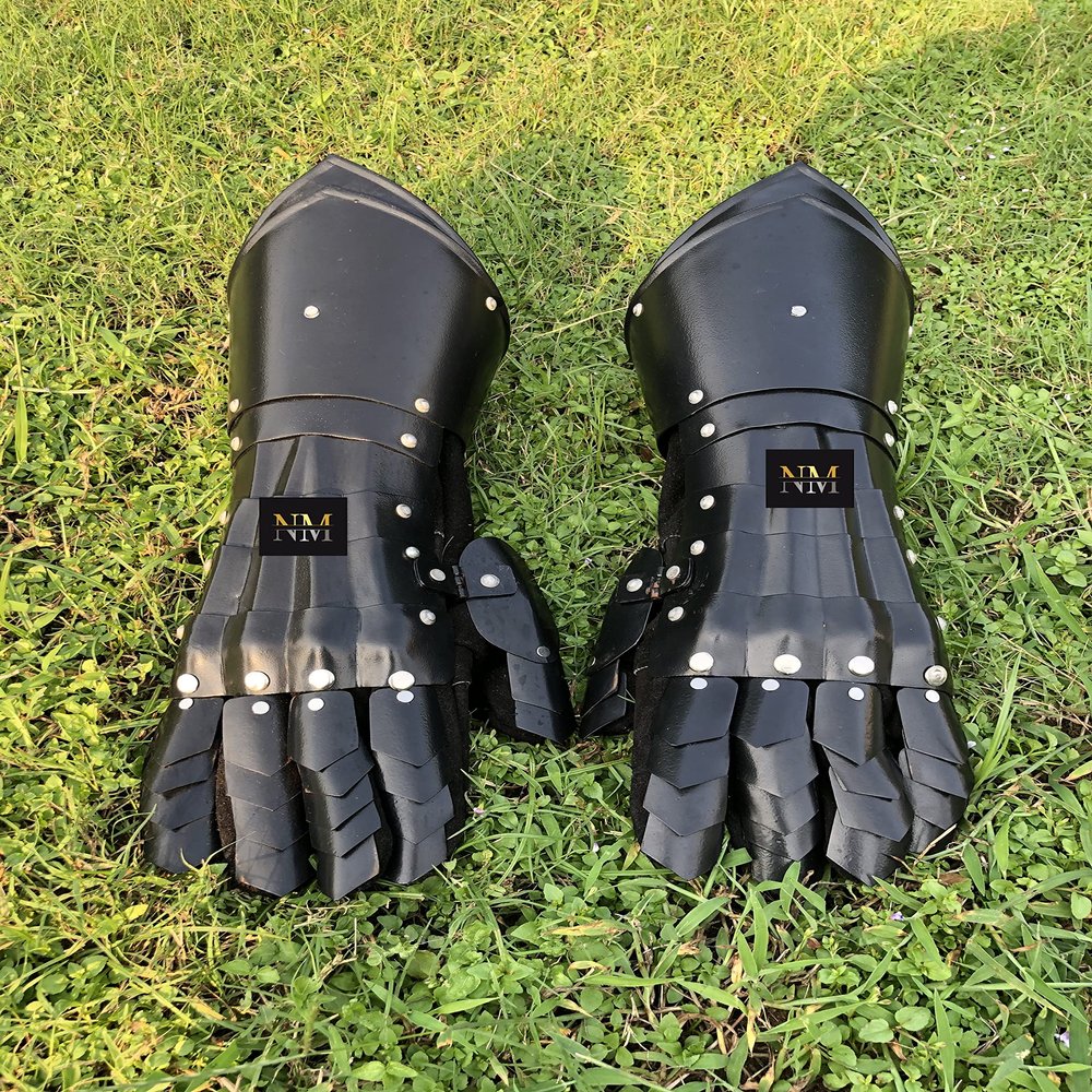 Knight Gauntlet Armour Antique Functional Finger Cosply LARP Armor
