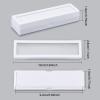 BENECREAT 6-Pack Gemstone Display Box - 4"x1"x0.8" White Rectangle Jewelry Box with Clear Lid & Sponge Cushion - Gift Packaging for Rings, Necklaces view 2