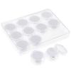 NBEADS Diamond Gemstone Display Box, Plastic Jewelry Display Box 12 Pcs Column Show Container with Foam Mat and Rectangle External Packing Box for Bare Stone, Diamond, White view 1
