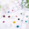 NBEADS Diamond Gemstone Display Box, Plastic Jewelry Display Box 12 Pcs Column Show Container with Foam Mat and Rectangle External Packing Box for Bare Stone, Diamond, White view 2