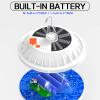 WHYUNM26 Solar Charge Lantern LED Solar Light Rechargeable Hook Bulb 4 LED Modes Remote Control Lamp for Outdoor Camping/Garden Emergency,M(A13.5cm) view 3