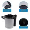Tobefore Bike Cup Holder ABS+PU Leather with Phone Mount and Keys HookAdjustable Drink Holder for Bicycle Handlebar,Universal Coffee Holder for Bicycle, Wheelchair, Scooter and Walker(Black Gray) view 2