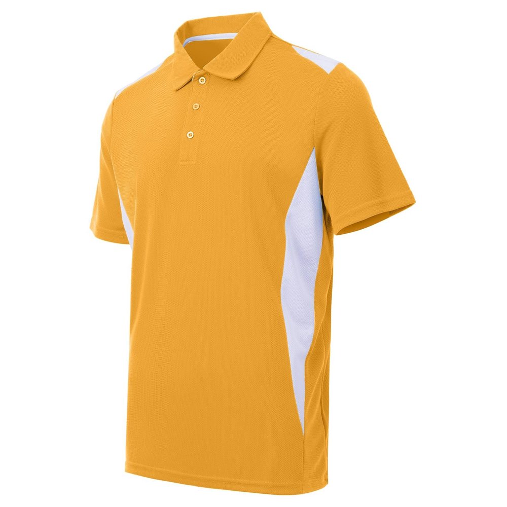 Corna Men's Big and Tall Polo Shirts Moisture Wicking Performance Short Sleeve Golf Shirts Yellow 5XL